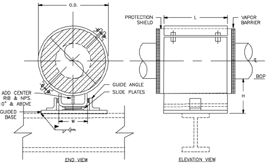 Cs-3021 Sliding Cold Shoe (U-Type Base, Guided, Without Thrust Plates)