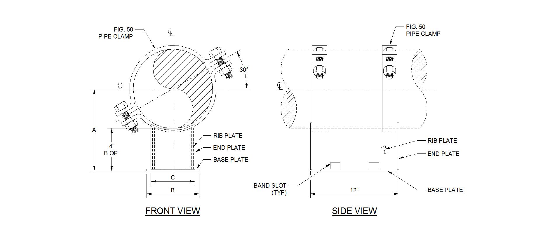 Fig. 1400: Pipe Shoe Clamp