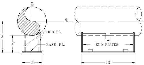 Fig. 400-Support: Double T-Bar Cradle Support &Amp; Structural Anchor