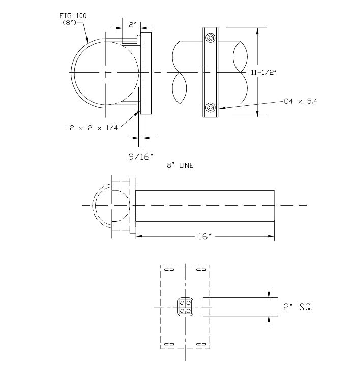 Is-665-U-Bolt Sq. Leg 8