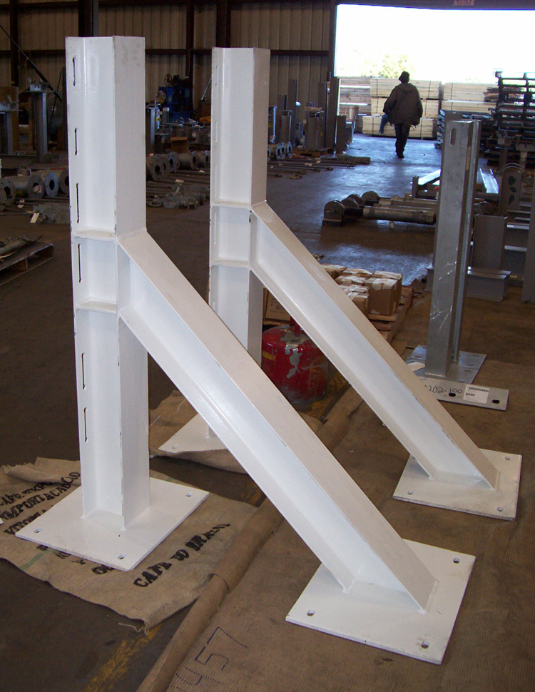 Steel Structural Supports With A 3 Coat Paint System