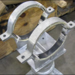 Custom Elevated Pipe Shoe Clamps Designed For A 12 Diameter Transfer Line In A Polymer Plant