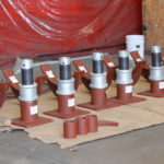 30″ Dia. Adjustable Pipe Saddle Supports Designed For An Oil Refinery