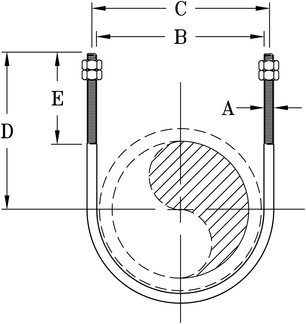 Fig. 100: Long Tangent U-Bolt