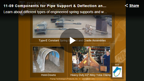 COMPONENTS FOR PIPE SUPPORT DEFLECTION AND RESTRAINT WEBINAR