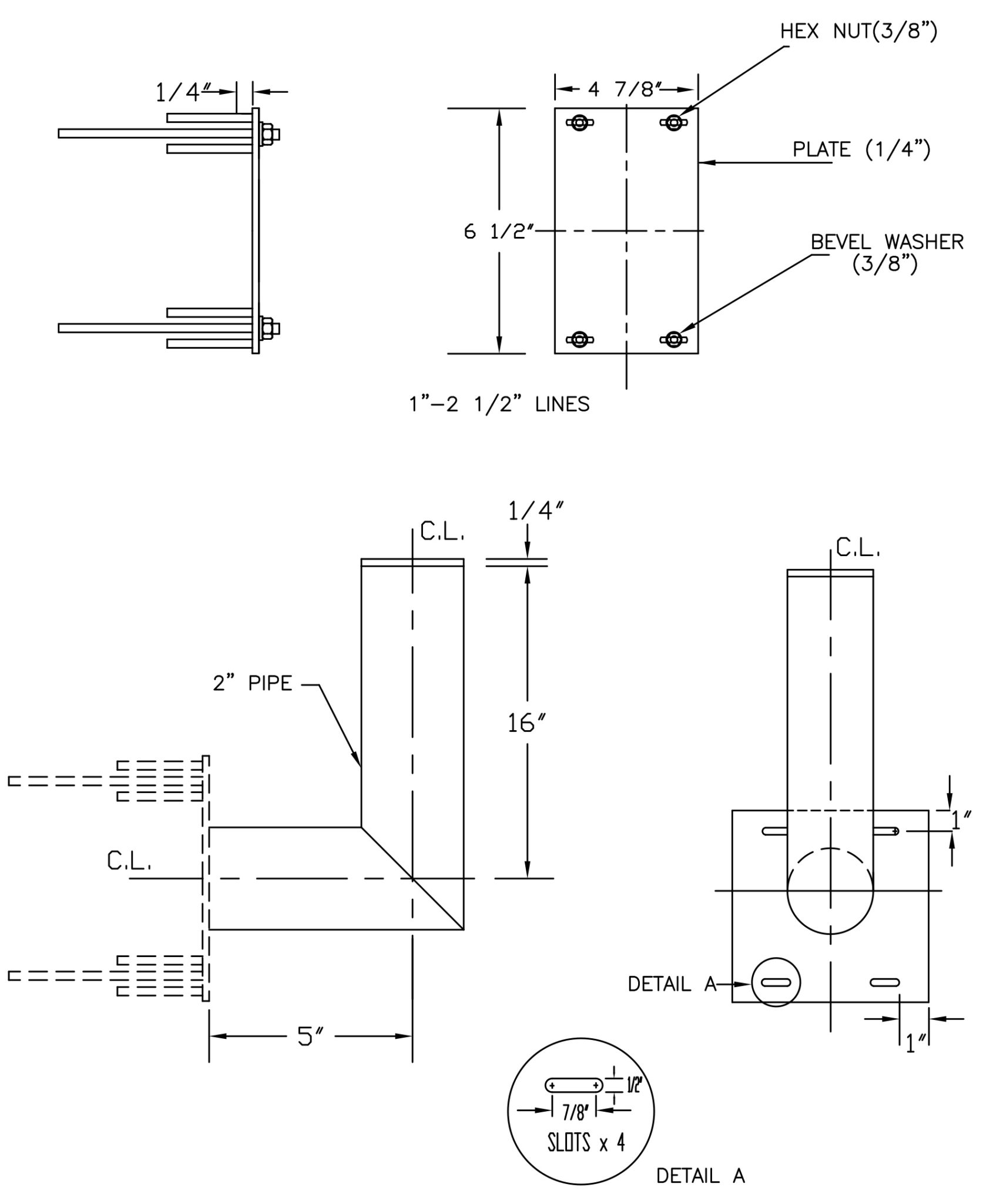 IS-590 U-BOLT MOUNT FOR 2″ DIA. LINE