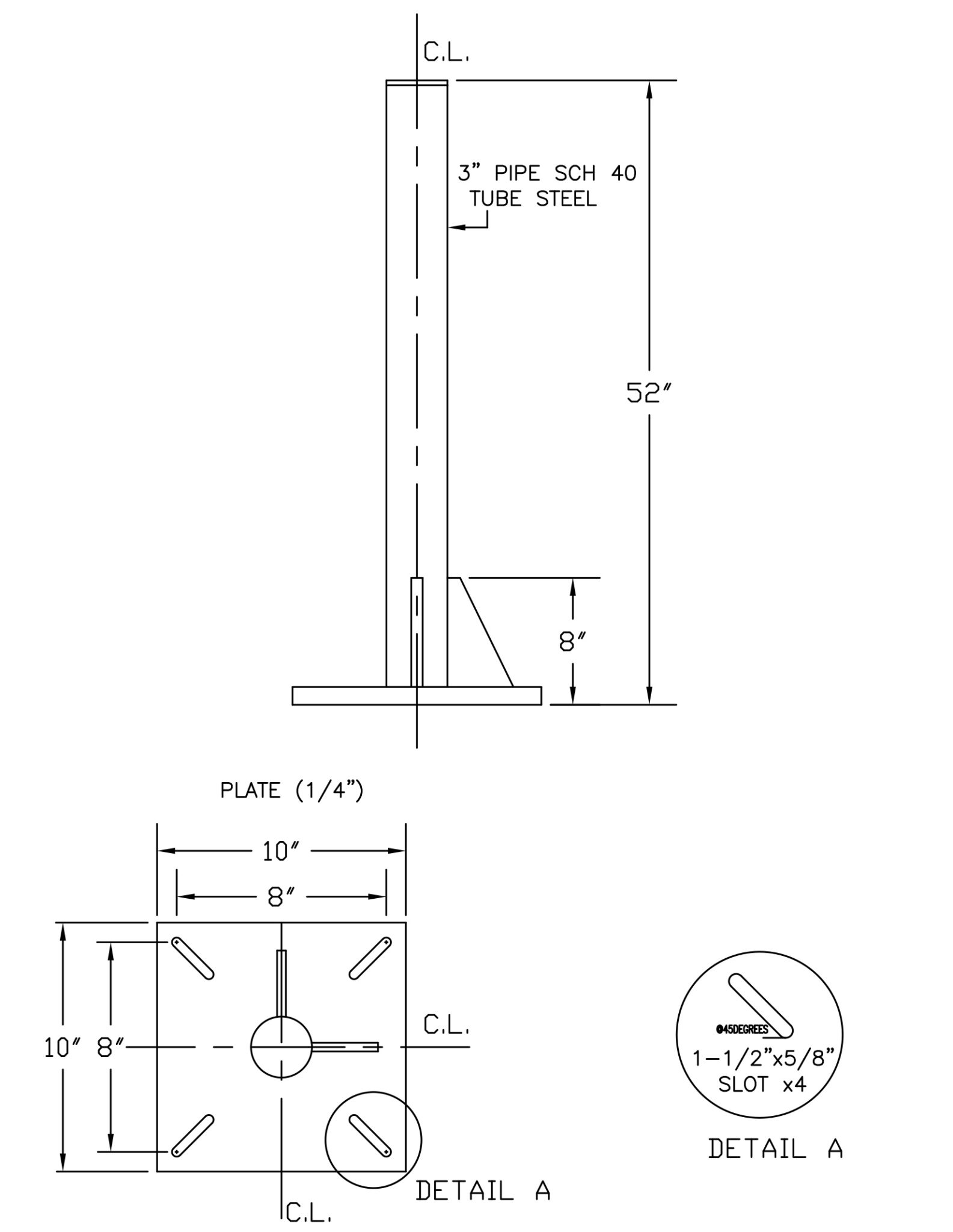 IS-600 FLOOR MOUNT (3″ PIPE MODULE)