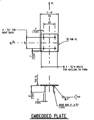 Ptp embed plate drawing 148012