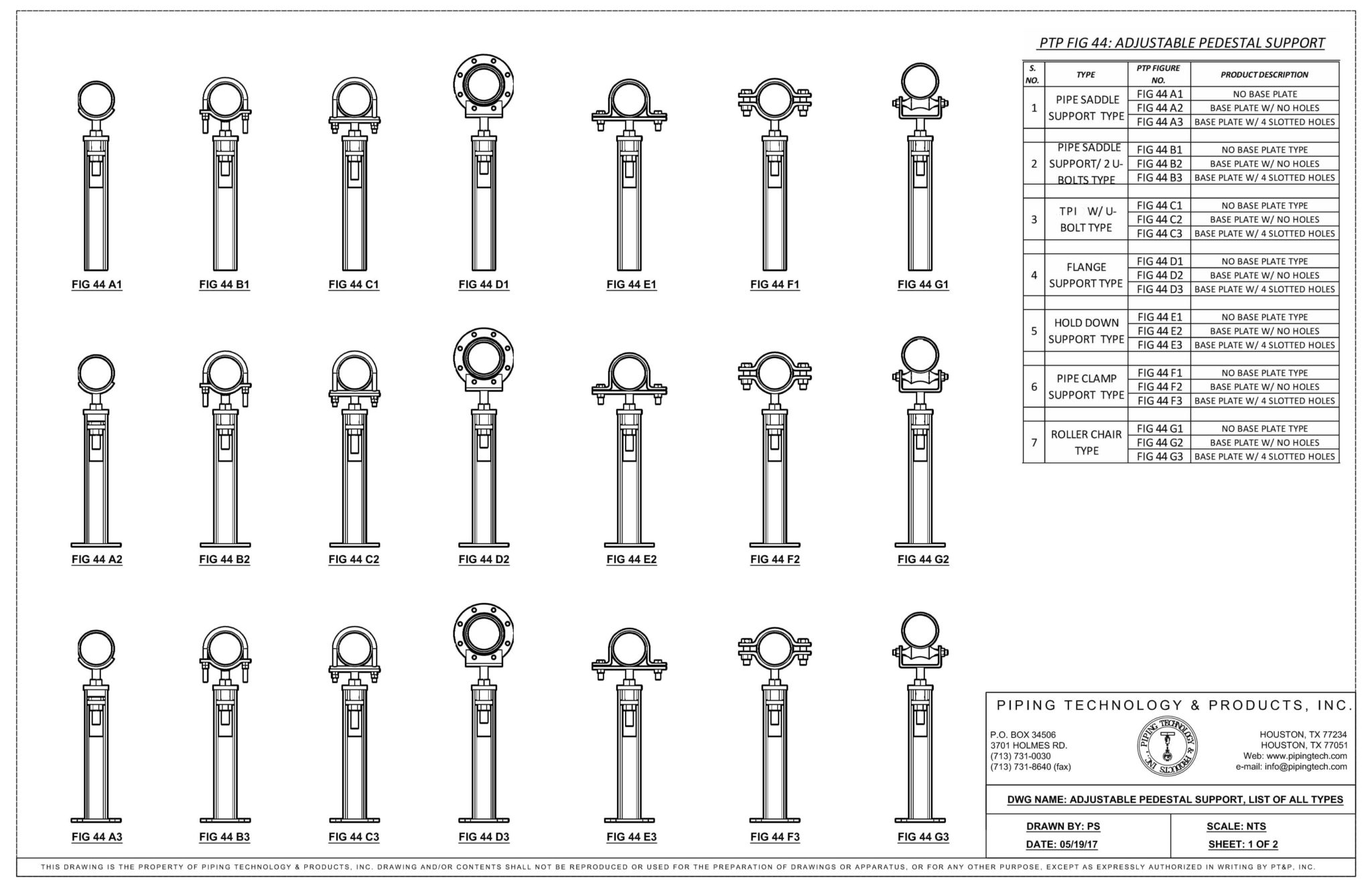 Fig. 44: Adjustable Pipe Supports